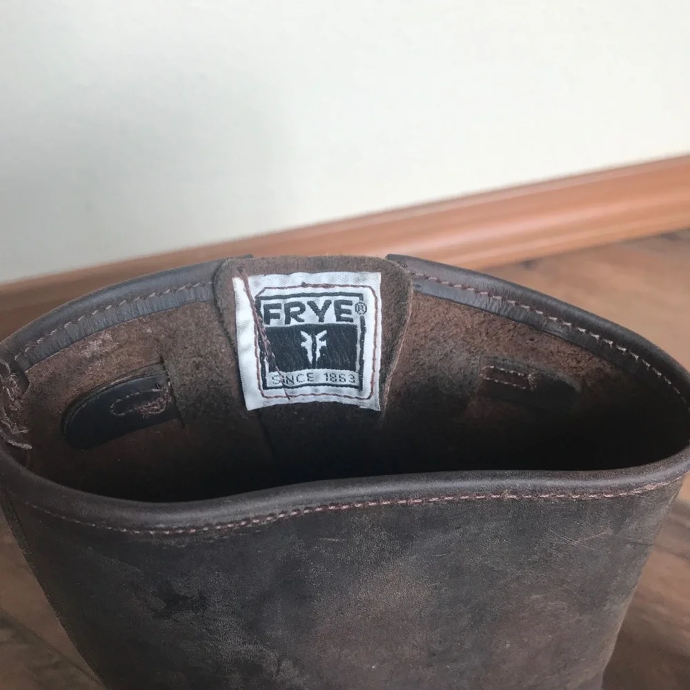 Frye Brown Leather Engineer Boots - Picture 6 of 7
